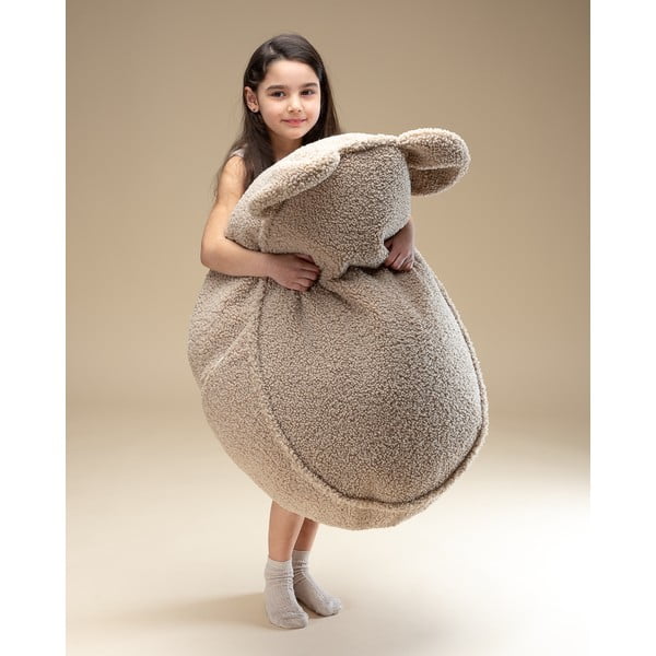 Svetlohnedý detský sedací vak z textílie buklé Bear – Wigiwama-image-3