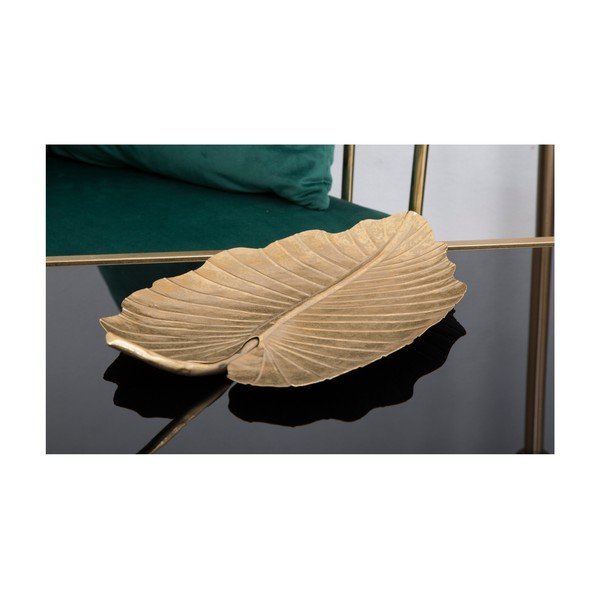 Dekorácia v zlatej farbe Mauro Ferretti Leaf, 35,5 × 23 cm-image-1