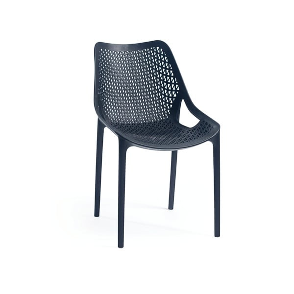 Čierna plastová záhradná stolička Bilros - Rojaplast