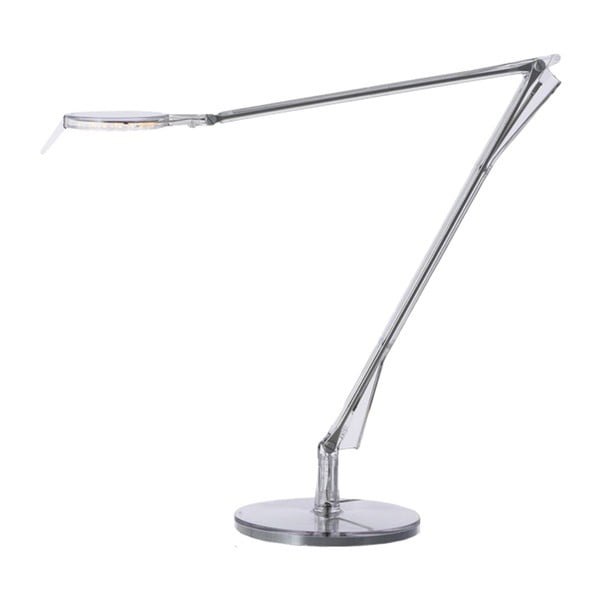 Transparentná polohovateľná stolová lampa Kartell Aledin Tec