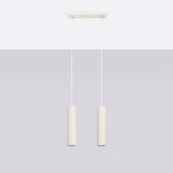 Krémové závesné svietidlo Gleam – Sollux-image-4