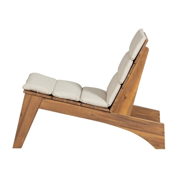 Drevené záhradné kreslo v krémovej a prírodnej farbe Kenai - Exotan-image-3