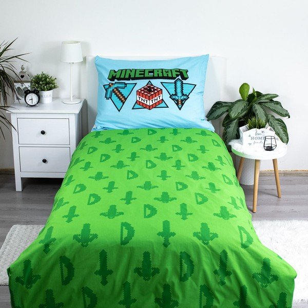 Bavlnená detská obliečka na jednolôžko 140x200 cm Minecraft – Jerry Fabrics-image-2