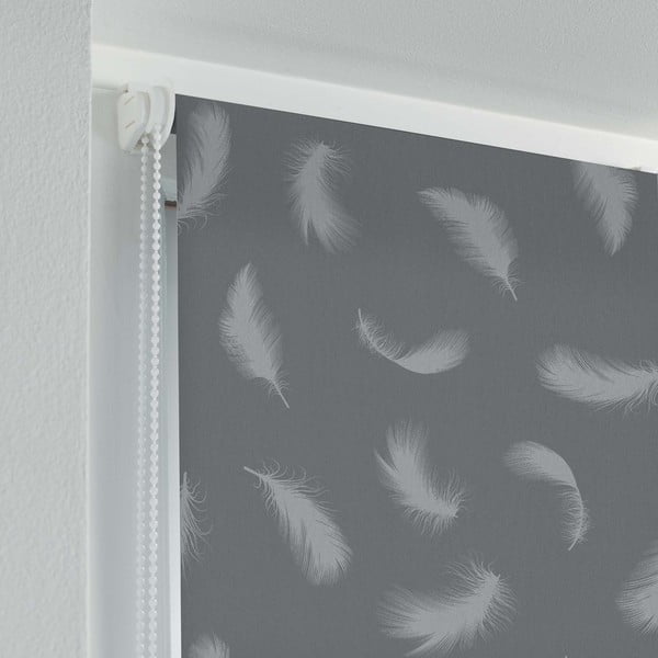 Sivá textilná roleta 60x90 cm Envolea – douceur d'intérieur-image-1