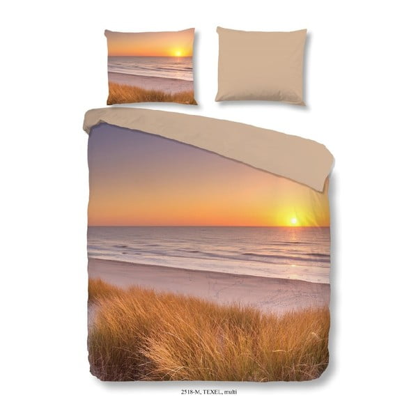 Obliečky na dvojlôžko z mikroperkálu Muller Textiels Sunset, 240 × 200 cm