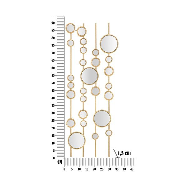 Kovová nástenná dekorácia 35.5x90 cm Small Mirros - Mauro Ferretti-image-4