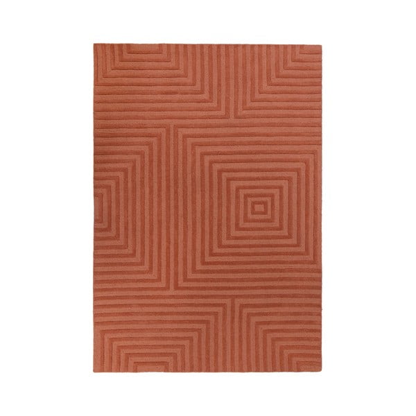 Oranžový vlnený koberec Flair Rugs Estela, 160 x 230 cm