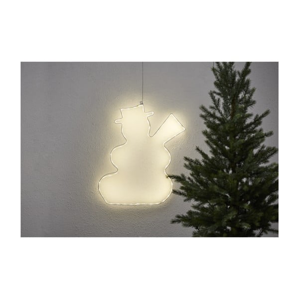 Závesná svietiaca LED dekorácia Star Trading Lumiwall Snowman, výška 50 cm