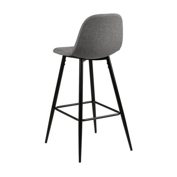 Svetlosivá barová stolička s kovovým podnožím Actona Wilma-image-2