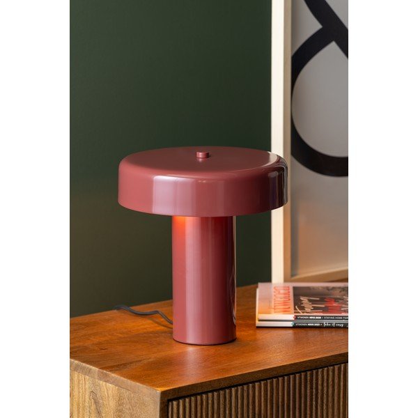 Vínovočervená kovová stolová lampa (výška  26 cm) Riqueza Palo – Leitmotiv-image-1