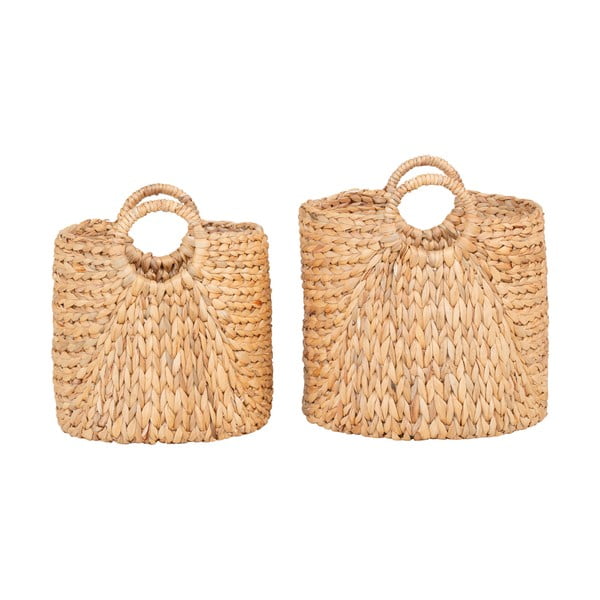 Košíky v súprave 2 ks z vodného hyacintu ø 35x37 cm Passo – House Nordic