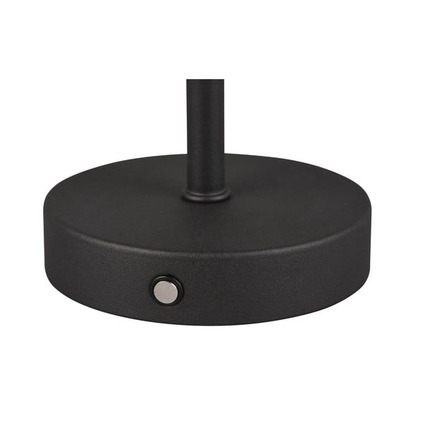 Matne čierna LED stmievateľná stolová lampa (výška 30 cm) Jeff – Reality-image-3