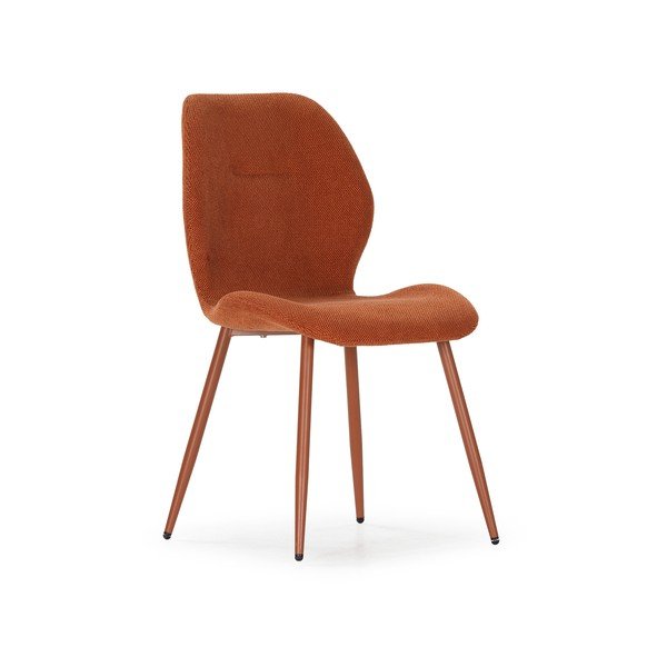 Terakotové čalúnené jedálenské stoličky v súprave 4 ks Ansu – Marckeric