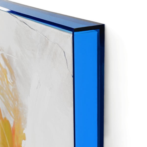 Obraz s ručne maľovanými prvkami 102x102 cm Confidential Blue – Malerifabrikken-image-2