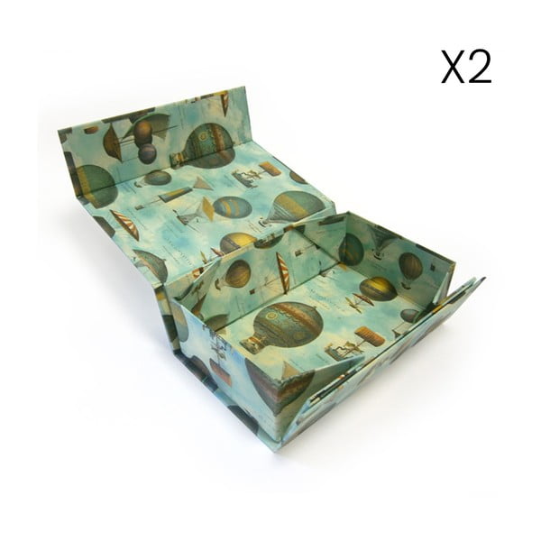 Darčekové škatule v súprave 2 ks 13x36 cm Air Balloon – Kartos-image-1