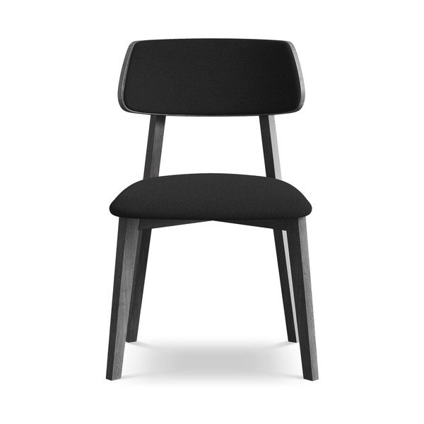 Čierna jedálenská stolička z masívneho dreva Niu – Makamii-image-1