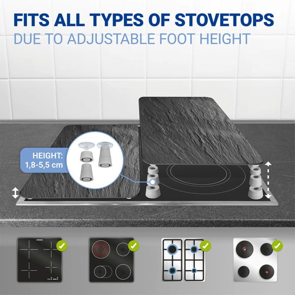 Sada 2 sklenených krytov na sporák Wenko Slate-image-3