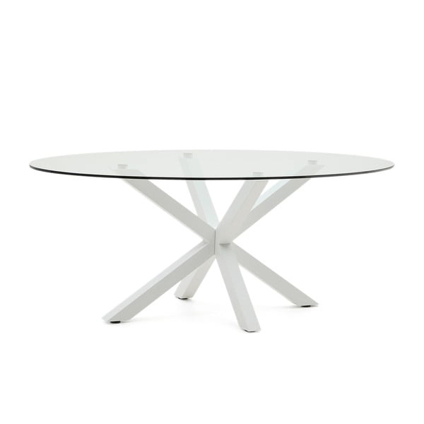 Jedálenský stôl so sklenenou doskou 100x200 cm Argo – Kave Home