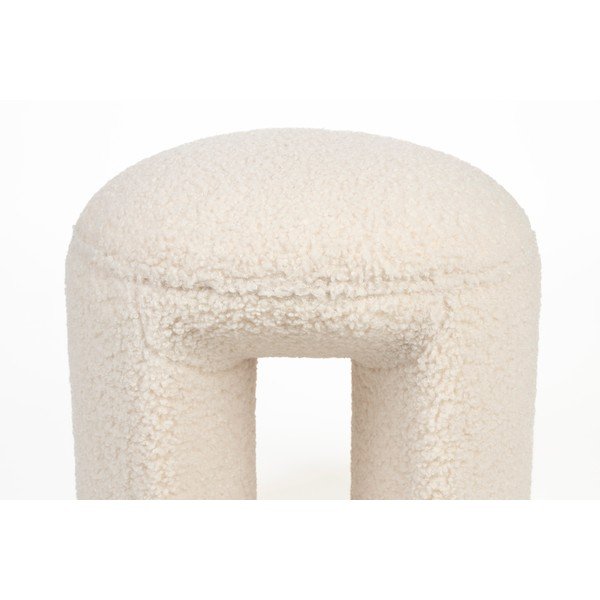 Krémovobiela čalúnená stolička Noxx – White Label-image-3