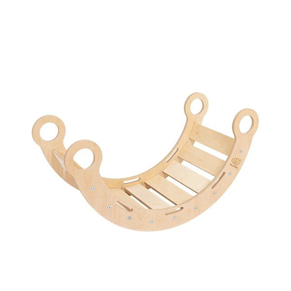 Hojdačka z borovicového dreva v prírodnej farbe 39x75x38 cm Montessori – Meowbaby-image-4