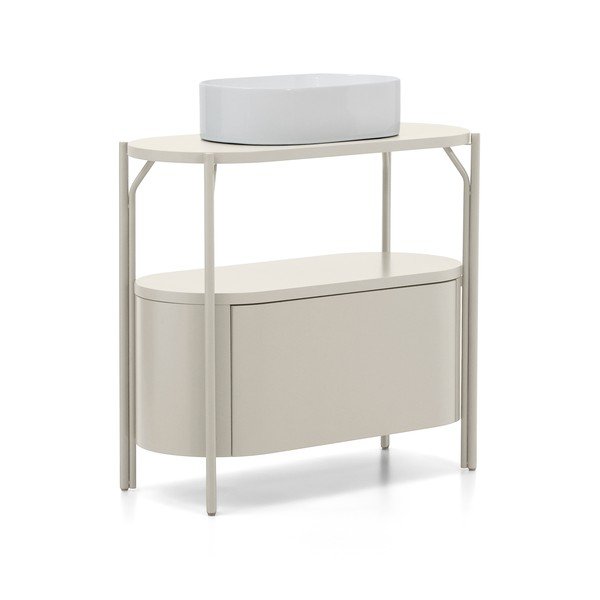 Biela skrinka pod umývadlo 90x81 cm Arely – Kave Home-image-4