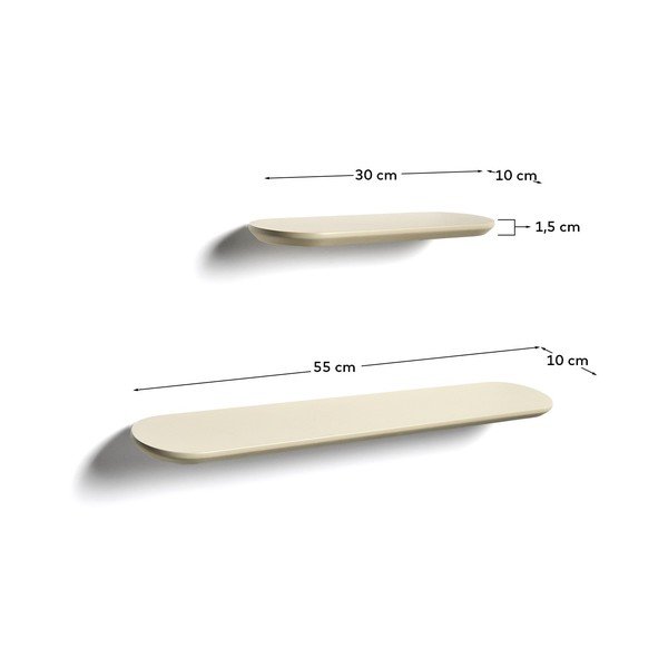 Béžové police v súprave 2 ks 55 cm Arely – Kave Home-image-4