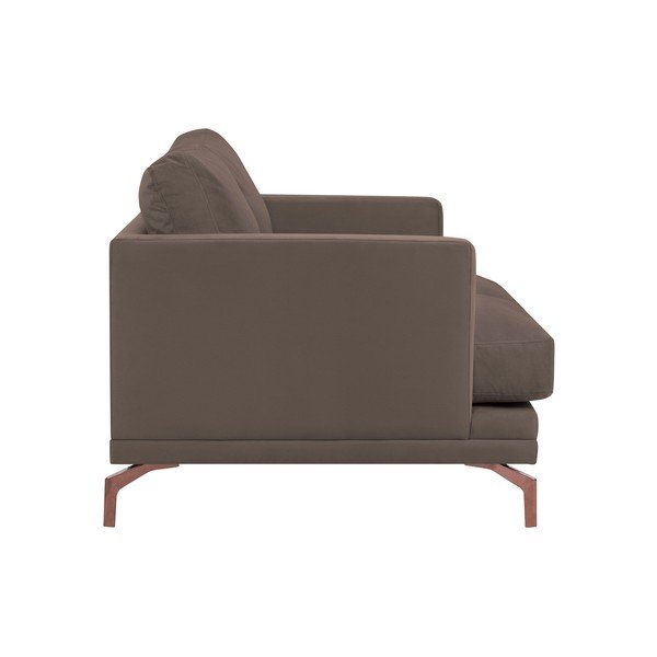 Hnedá dvojmiestna pohovka s podnožou v zlatej farbe Windsor & Co Sofas Jupiter-image-2