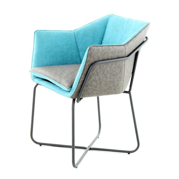 Modro-sivá jedálenská stolička 360 Living Miretta
