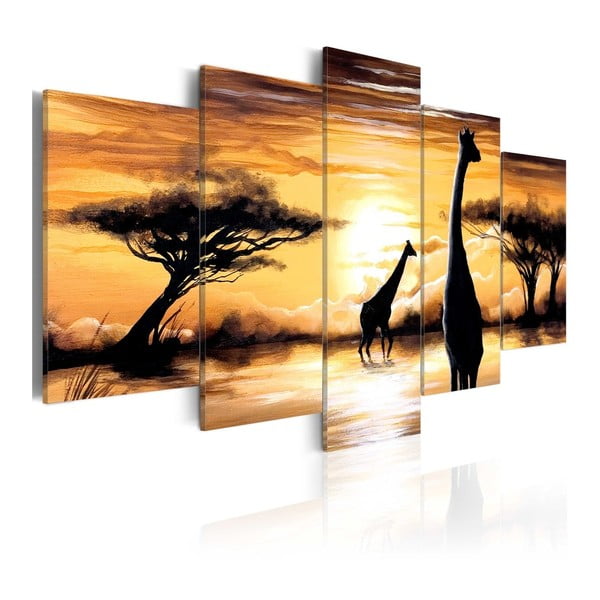 Viacdielny obraz na plátne Bimago Wild Africa, 50 x 100 cm