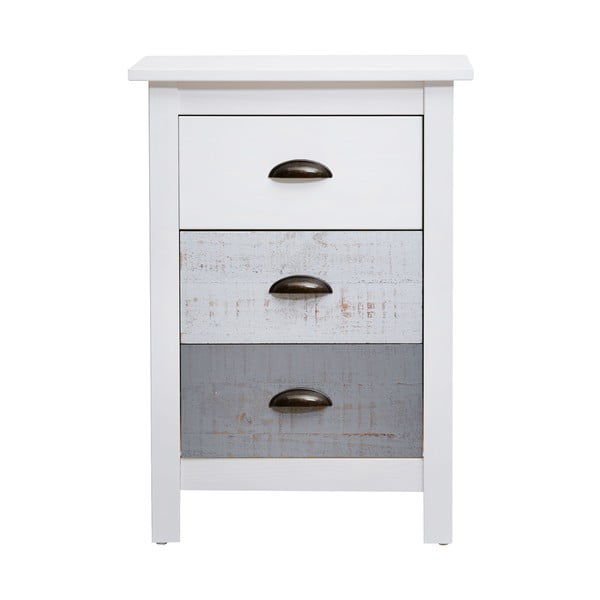 Bielo-sivý nočný stolík Marckeric Romantica