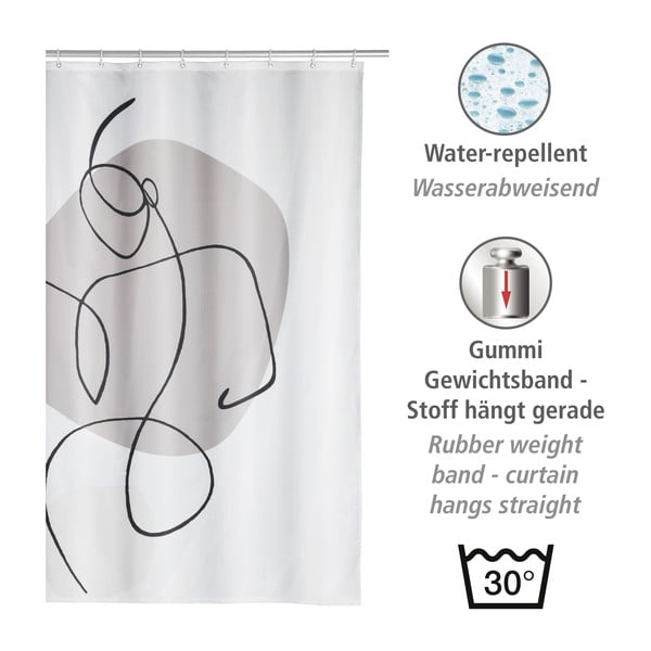 Sprchový záves 180x200 cm Ladyline - Wenko-image-3