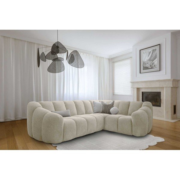 Béžová rohová pohovka (pravý roh/do L) Shell – Miuform-image-2