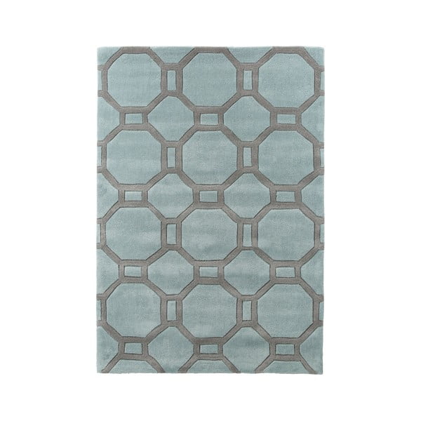 Modro-sivý koberec Think Rugs Tile, 90 x 150 cm