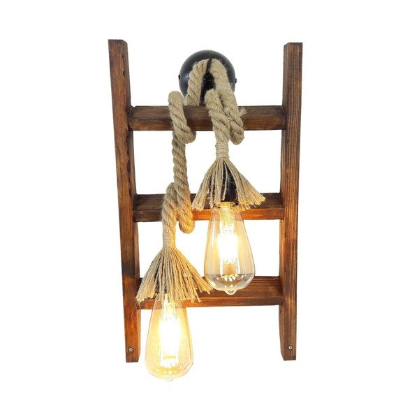 Drevené nástenné svietidlo Merdiven-image-2