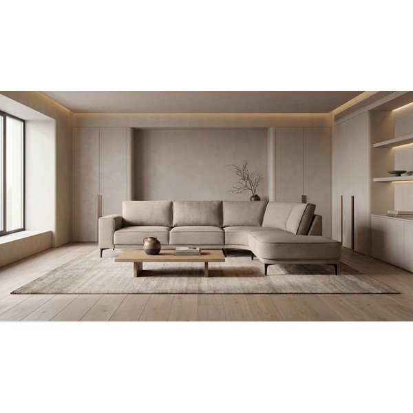 Svetlohnedá rohová pohovka (pravý roh) Copenhagen – Scandic-image-1