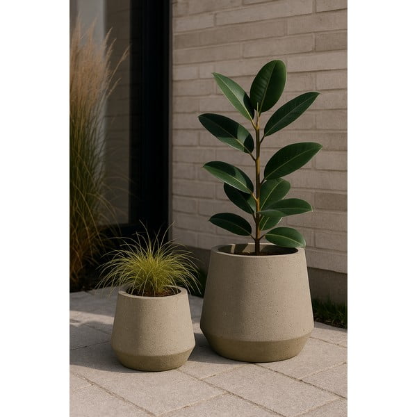 Súprava dvoch kvetináčov Bonami Selection Concrete-image-1
