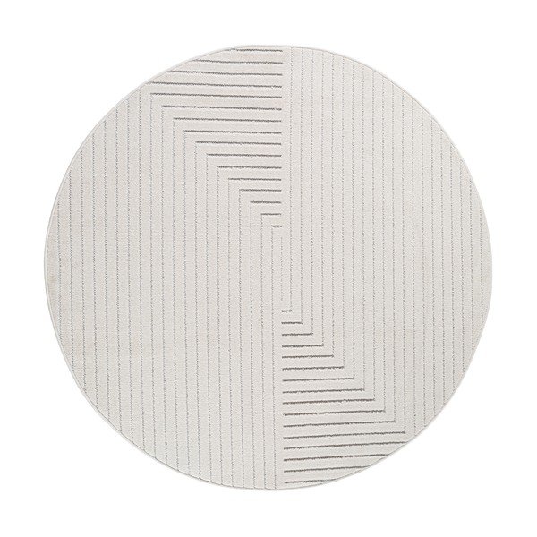 Krémovobiely okrúhly vnútorný a vonkajší koberec ø 80 cm Nova 1202 – Ayyildiz Carpets