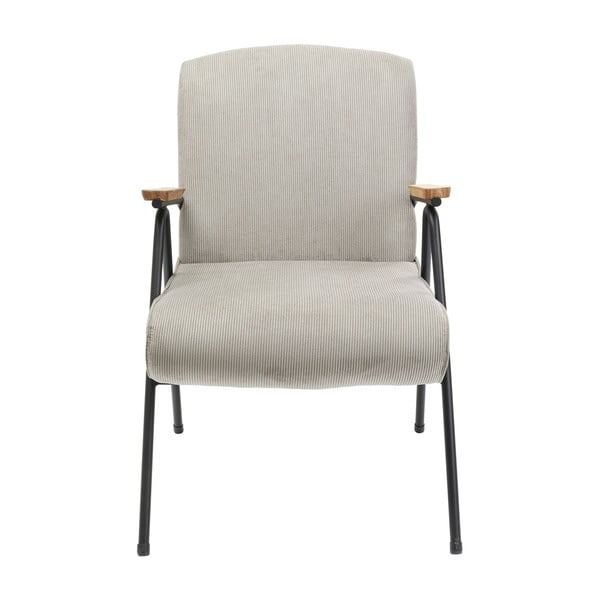 Svetlosivé menčestrové kreslo Ryan – Kare Design