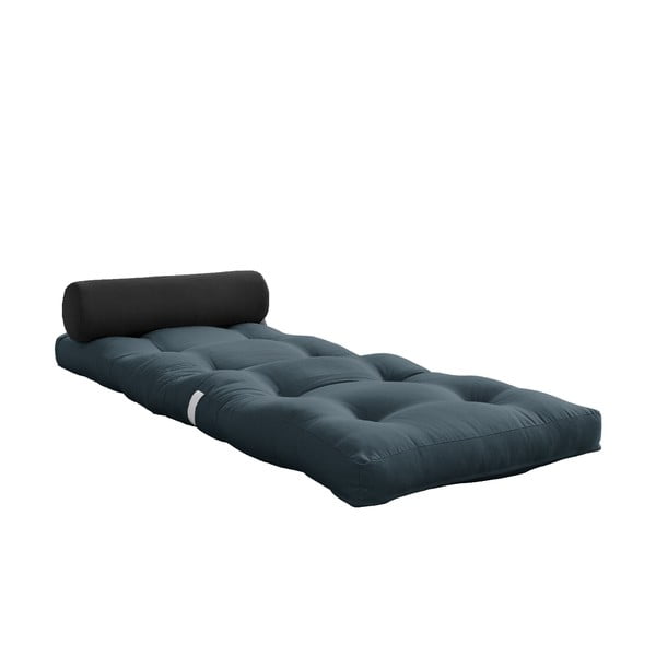 Modrosivý futónový matrac 70x200 cm Wrap Petroleum/Dark Grey – Karup Design