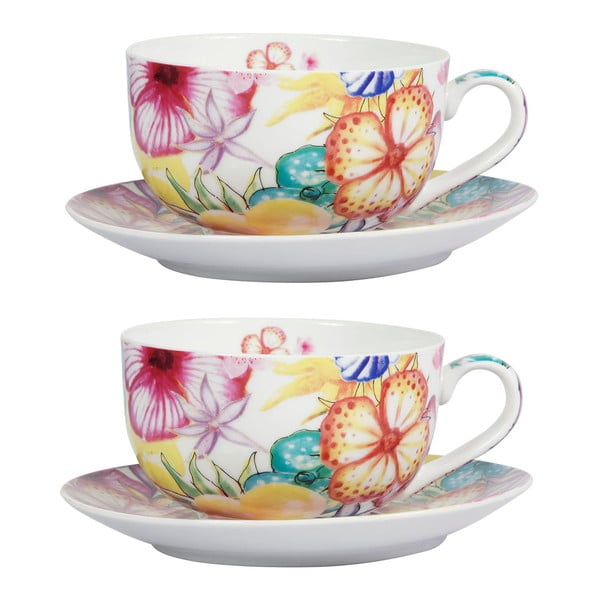 Sada 2 porcelánových hrnčekov Blooming Teacup