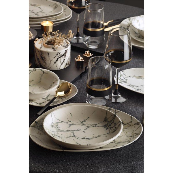 24-dielna súprava porcelánového riadu Kütahya Porselen Light Marble-image-1