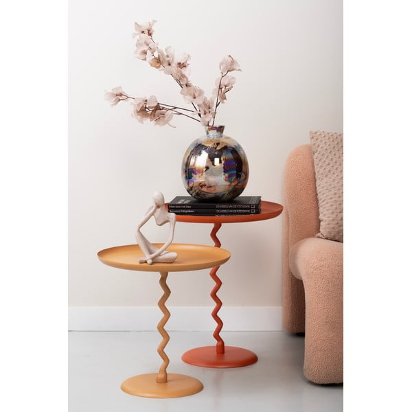 Kovový okrúhly odkladací stolík ø 40 cm Zig Zag – Leitmotiv-image-1