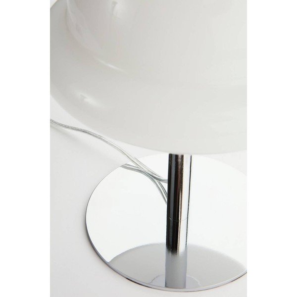Biela/v lesklej striebornej farbe stolová lampa z opálového skla (výška  26 cm) Bubba – Jotex-image-4