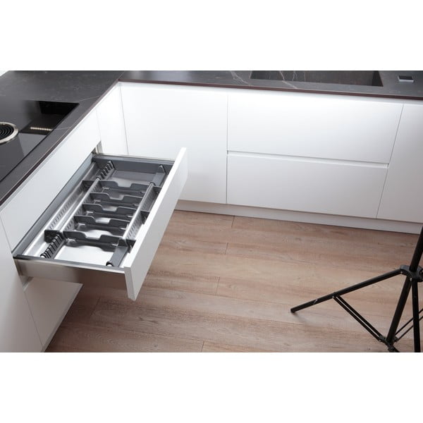 Sivý príborník do zásuvky 83 x 46 cm Flexo - Elletipi-image-3