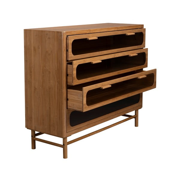 Bambusová komoda v prírodnej farbe 105x88x38 cm Caroun – Dutchbone-image-3