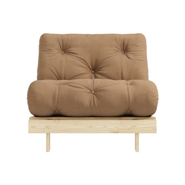 Rozkladacie kreslo s hnedým Karup Design Roots Raw/Mocca-image-3