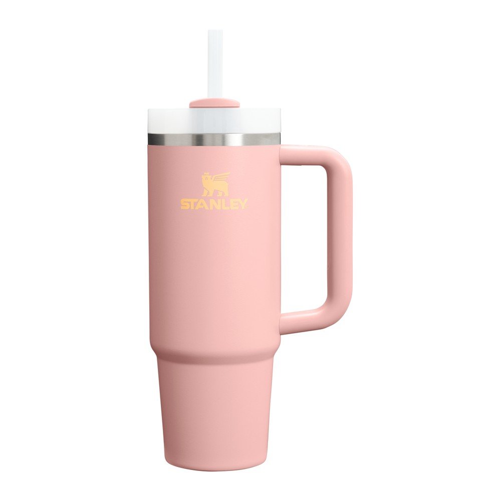 Broskyňová termoska so slamkou z nehrdzavejúcej ocele 890 ml Quencher H2.O FlowState™ Tumbler Peach Rose – Stanley