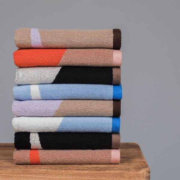 Čiernobiela osuška z Bio bavlny 70x133 cm Nova Arte – Mette Ditmer Denmark-image-1