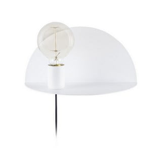 Biele nástenné svietidlo s poličkou Homemania Decor Shelfie, dĺžka 15 cm