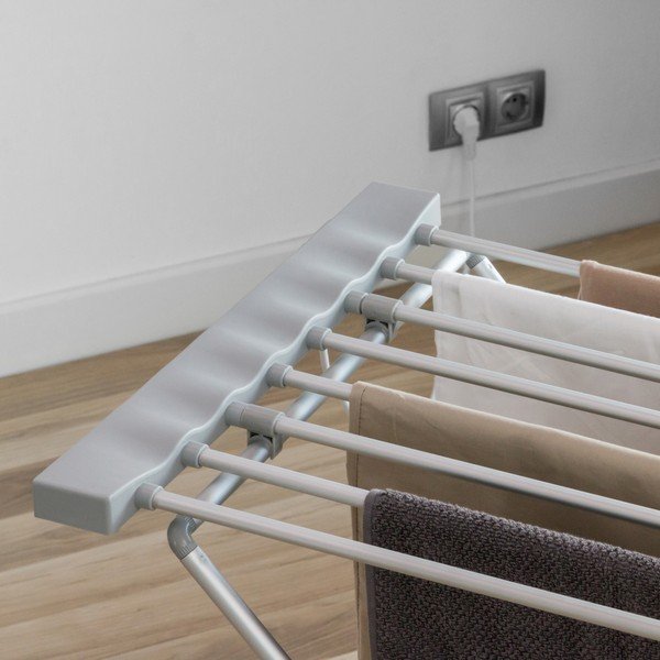 Sivý skladací elektrický sušiak na prádlo InnovaGoods Clotheshorse-image-3